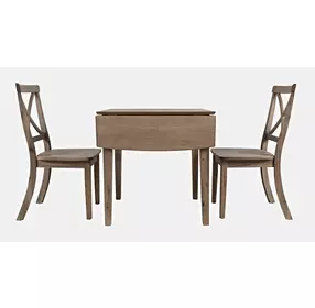 Eastern Tides Brushed Bisque 3 Piece Dining Set