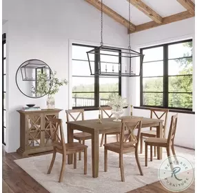 Eastern Tides Brushed Bisque Extendable Dining Room Set