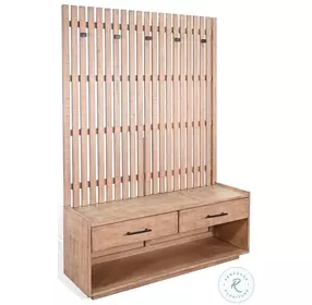 Cozy Luxe Natural Bench Hall Tree