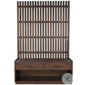 Eliza Haven Dark Brown 72" Hall Tree with Bench