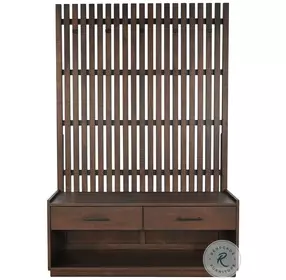 Eliza Haven Dark Brown 72" Hall Tree with Bench