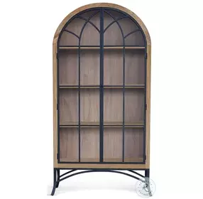 Hearthwood Haven Natural 2 Glass Door Display Cabinet