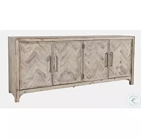Gramercy Grey Wash 4 Door Accent Cabinet