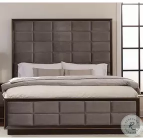 Durango Smoked Peppercorn Queen Upholstered Panel Bed