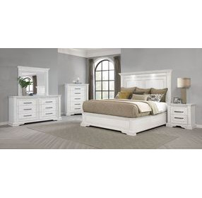 McKinney Vintage White Panel Bedroom Set