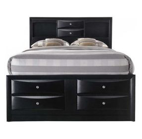 Ireland Black Full Storage Platform Bed