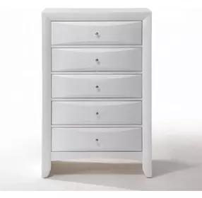 Ireland White 5 Drawer Chest