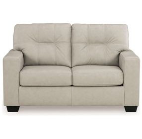 Santorine Bone Leather Loveseat