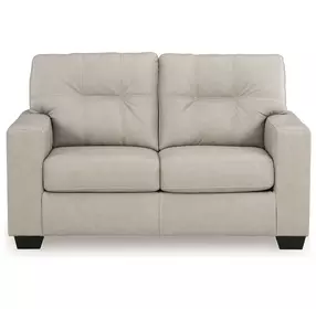 Santorine Bone Leather 62" Loveseat