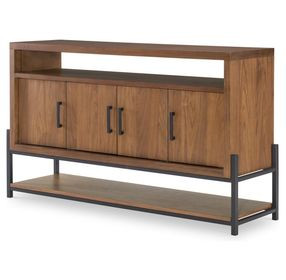 Midland Warm Amber 4 Door Sideboard