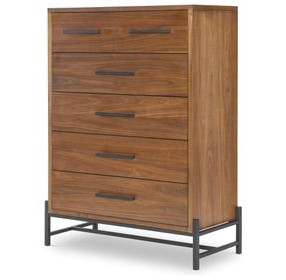 Midland Warm Amber 5 Drawer Chest