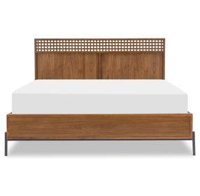 Midland Warm Amber Queen Panel Bed
