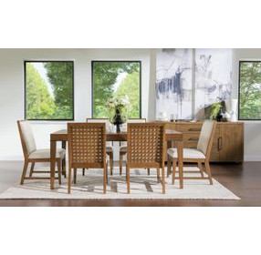 Midland Warm Amber 73" Extendable Rectangular Dining Room Set