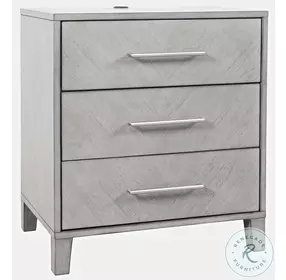 Eloquence Gray Power Nightstand