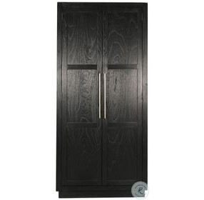 Rustic Refined Black 2 Door Storage Cabinet