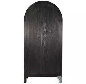 Golden Hearth Black 2 Door Arch Storage Cabinet