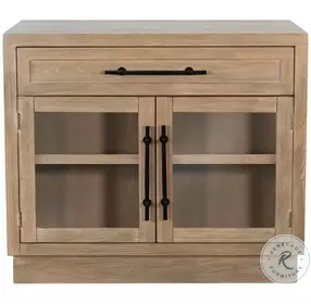 Mirelle Natural 2 Glass Door Storage Cabinet