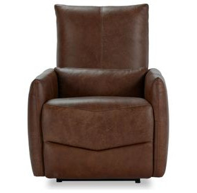 Thaya Antique Brown Leather Power Recliner with USB Charging