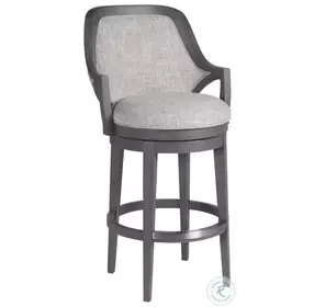 Appellation Taupe Performance Fabric Upholstered Swivel Bar Stool