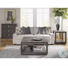 Appellation Medium Gray wire brushed Square Occasional Table Set