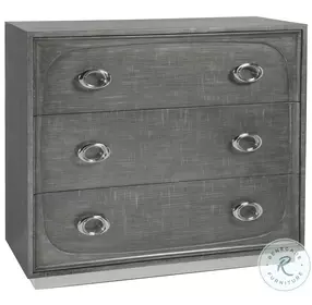 Signature Designs Gray Lacquer And Silver Iridium Hall Chest