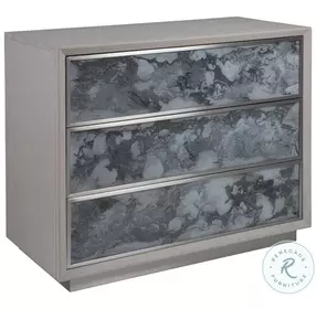 Signature Designs Gray And White Sandblasted Metaphor Hall Chest