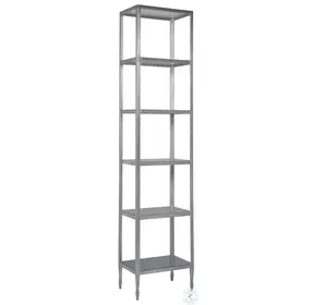 Signature Designs Soft Grey And Antiqued Silver Sashay Slim Etagere