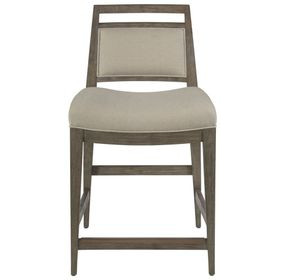 Nico Greige Upholstered Counter Height Stool