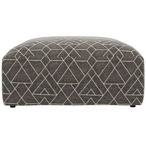 Reddington Umber Square Ottoman
