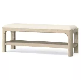Solano Beige Upholstered Bed Bench