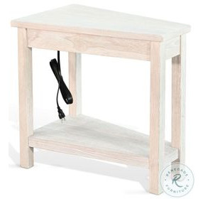 Hearthwood Haven Light Gray 16" Triangular Chair Side Table