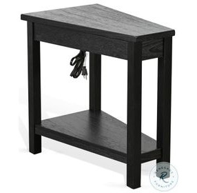 Charge Wedge Black Chair Side Table