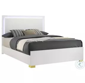 Marceline White Full Panel Bed