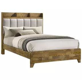 Henderson Upholstered Bookcase Panel Bed