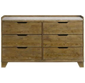 Henderson Medium Oak 6 Drawer Dresser