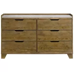 Henderson Medium Oak 6 Drawer Dresser