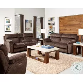 Sedona Mocha Lay Flat Power Reclining Living Room Set With Power Headrest
