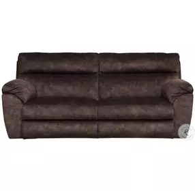 Sedona Mocha Lay Flat Power Reclining 90.5" Sofa With Power Headrest And Lumbar