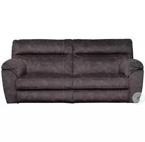 Sedona Smoke Lay Flat Power Reclining 91" Sofa With Power Headrest