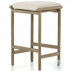 Kyla Washed Brown And Faye Sand Performance Fabric Outdoor Counter Height Stool