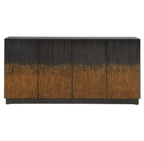 Florentine Satin Espresso 4 Door Accent Cabinet