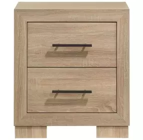 Arielle Light Oak 2 Drawer Nightstand