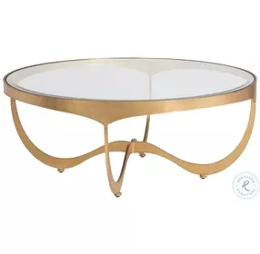 Metal Designs Gold Leaf Sophie Round Cocktail Table