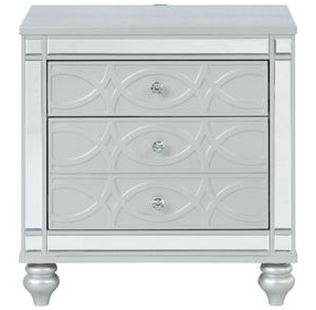 Gunnison Silver Metallic Nightstand