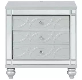 Gunnison Silver Metallic Nightstand