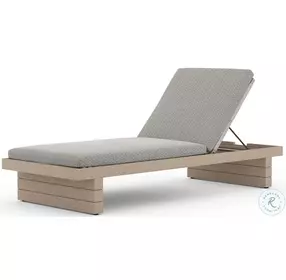 Leroy Faye Ash Bronze and Grey Rope Performance Fabric Outdoor Chaise
