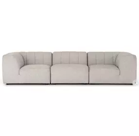 Gwen Faye Ash Performance Fabric Outdoor Modular Sofa