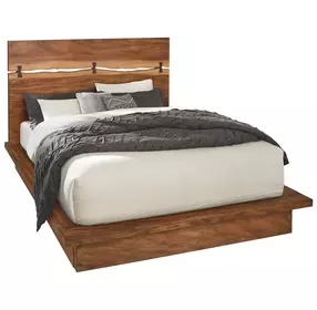 Winslow Smokey Walnut and Coffee Bean King Platform Bed