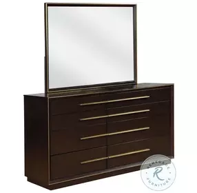Durango Smoked Peppercorn 8 Drawer Dresser with Mirror