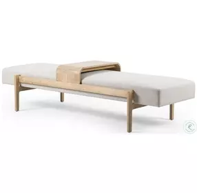 Fawkes Savoy Parchment Wash Oak Bench